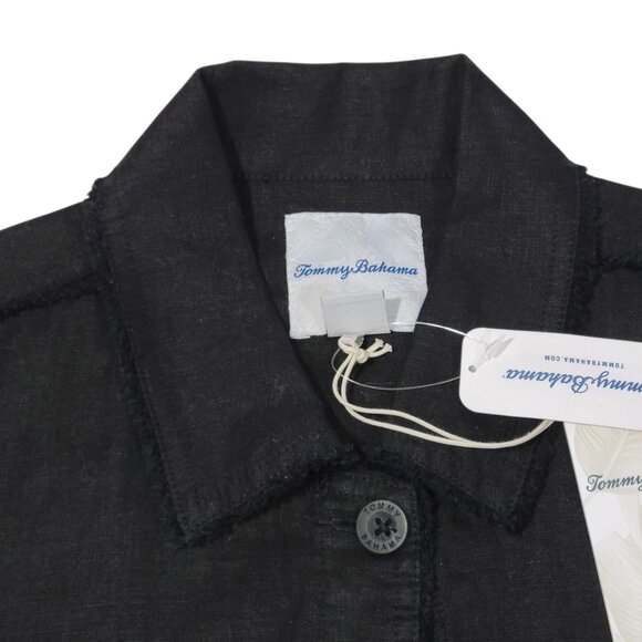 Tommy Bahama Two Palms Linen Raw Edge Jacket Womens XS Quiet Luxury Vacation NEW - Picture 7 of 16